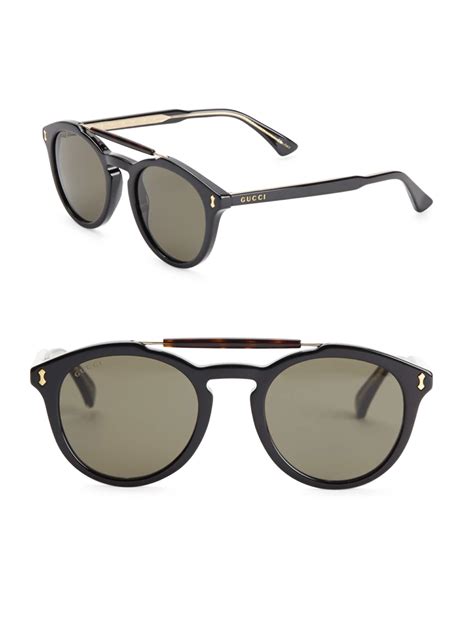 round double bridge sunglasses men